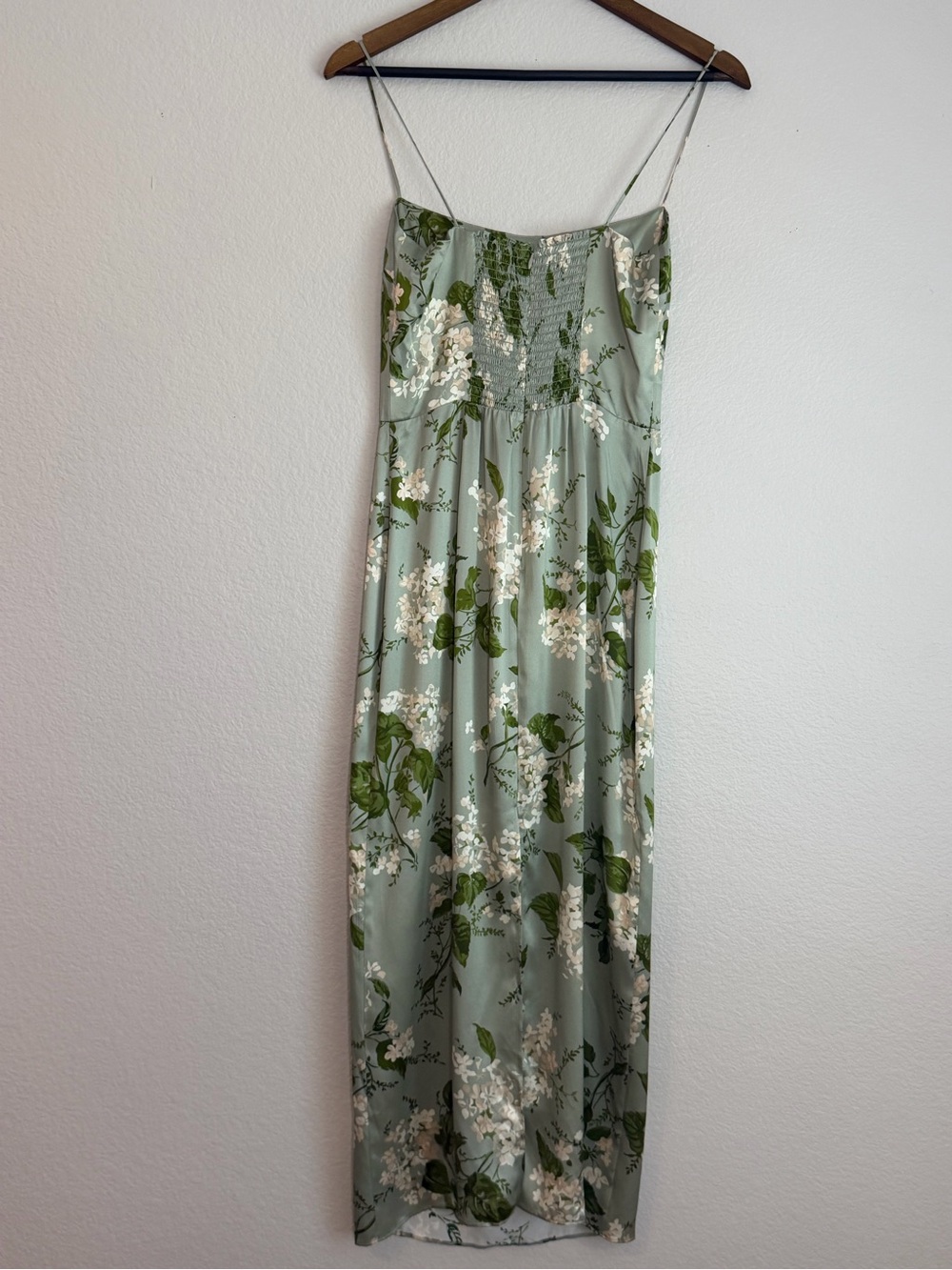 Reformation Frankie Silk Floral Column Dress Tea Garden Print Coquette Size 2 - Picture 3 of 9